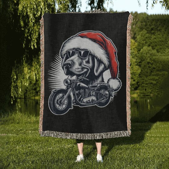 Christmas funny Africanis Dog Mom gift Woven Blankets