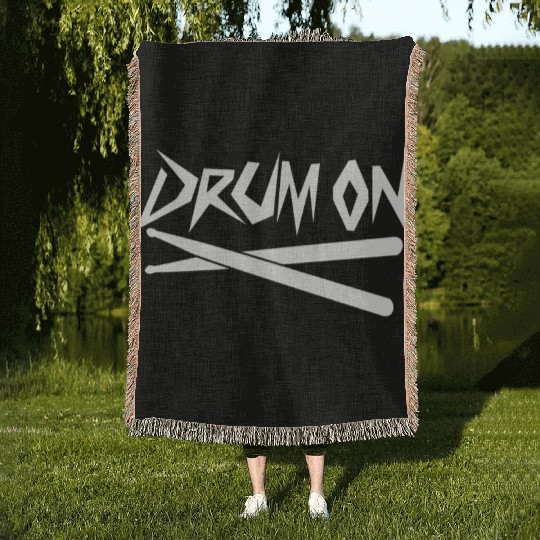 Drums Drumset Drum Drummer Woven Blankets