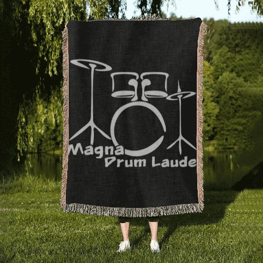 Drumset Drum Drummer Drums Woven Blankets
