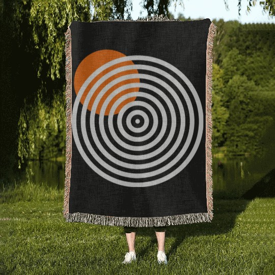 homelon orange dot invert Woven Blankets
