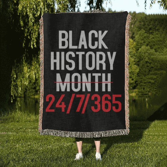 BLACK HISTORY MATTERS 24.7.365 Woven Blankets