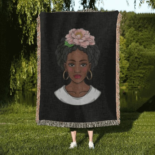 Black girl, black girl magic, African American Woven Blankets