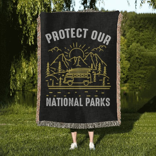Environment protect national parks Woven Blankets