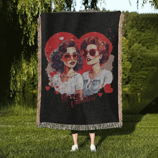 Valentines Day Outfit For Her And Her in love Woven Blankets
