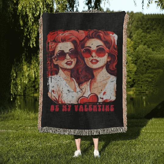 Valentines Day Outfit For Her And Her in love Woven Blankets