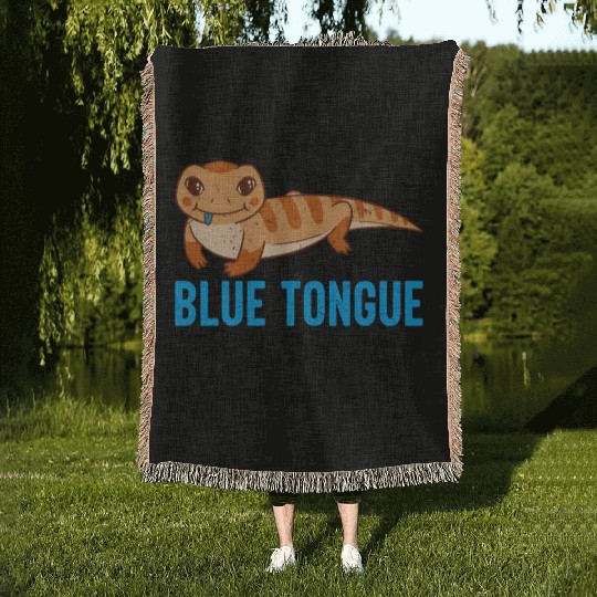 Lizard Collector Reptile Lover Blue Tongue Skink Woven Blankets