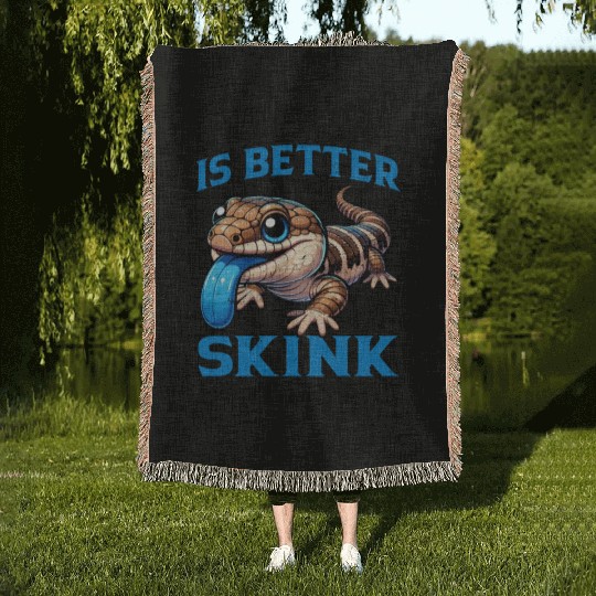 Lizard Collector Reptile Lover Blue Tongue Skink Woven Blankets