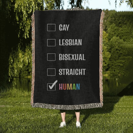 Gay Lesbian Bisexual Straight Human Gender Woven Blankets