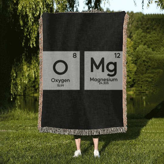 OMG periodic table in chemistry Woven Blankets