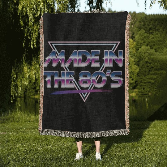 made in the 80s Woven Blankets