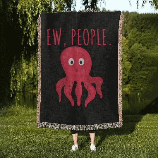 Ew People Octopus Woven Blankets