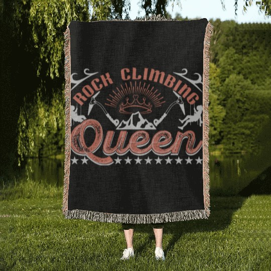 Rock Climbing Queen Woven Blankets