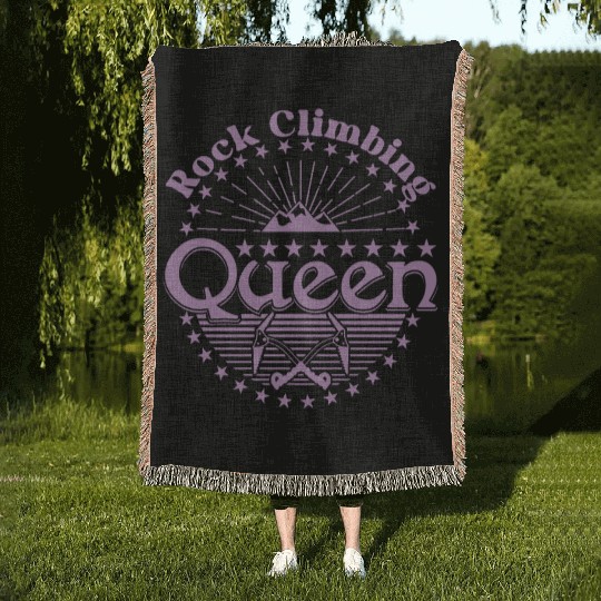 Rock Climbing Queen Woven Blankets