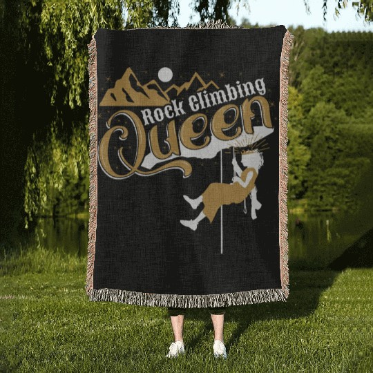 Rock Climbing Queen Woven Blankets