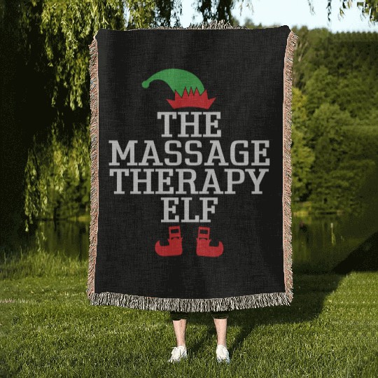 The massage therapy ELF, Xmas Christmas Gifts Woven Blankets