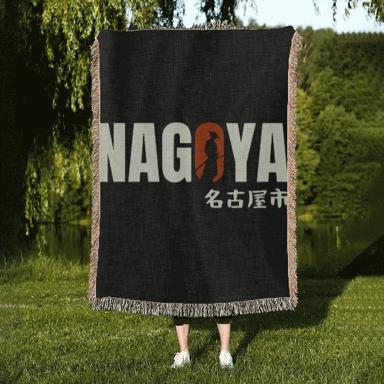 Nagoya Typography Woven Blankets - Urban Statement
