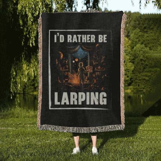 Larping Larp Larper Live Action Role Video Game Woven Blankets