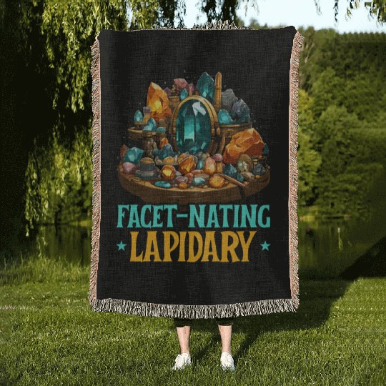 Lapidary Artist Gemstone Stone Collecting Stone Woven Blankets