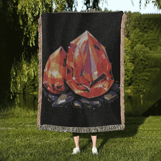 Lapidary Artist Gemstone Stone Collecting Stone Woven Blankets