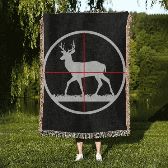 Fast Food Deer Hunting Woven Blankets