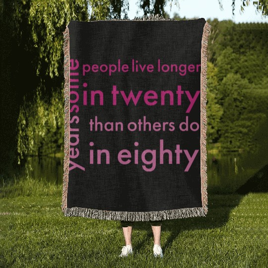 doctor who quotes ,some people live longer in twen Woven Blankets
