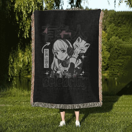 Anime Celebrity Girl Japanese Cyber Streetwear Woven Blankets