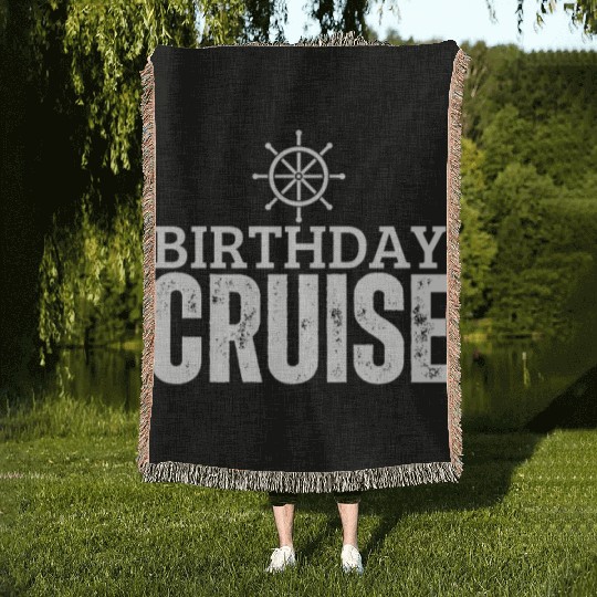 Birthday Cruise Ship Cruise Woven Blankets
