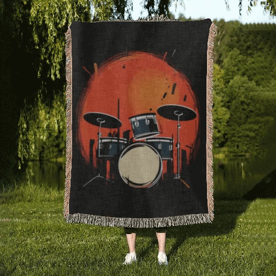 Drummer March to your Beat Woven Blankets