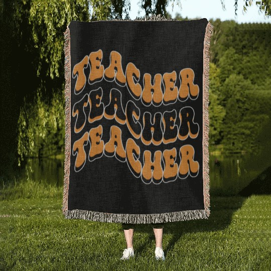 Teacher Best Teacher Ever Teacher Back To School Woven Blankets