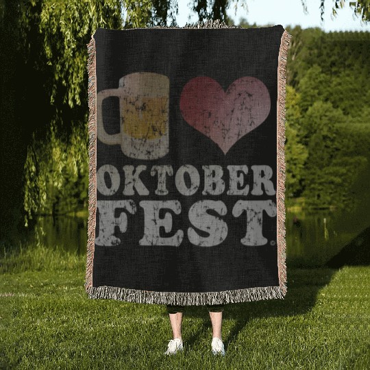 Beer Love Oktoberfest Woven Blankets