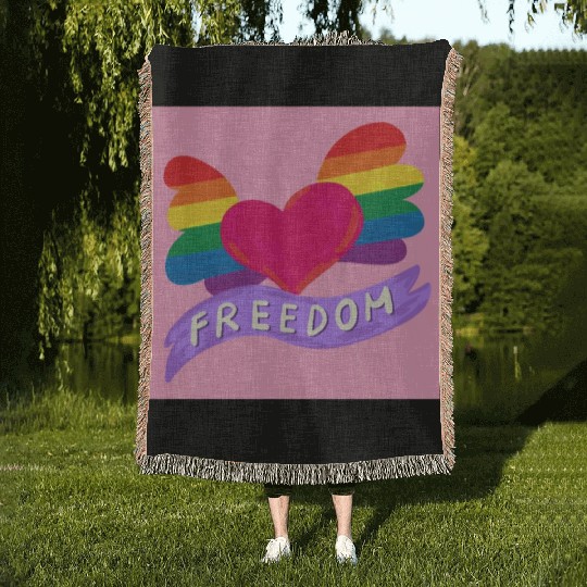 Love Freedom Woven Blankets