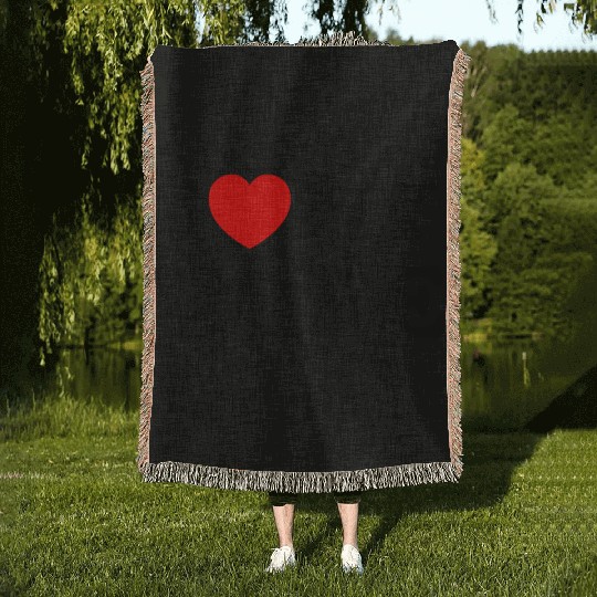 I love (heart) my wife Woven Blankets