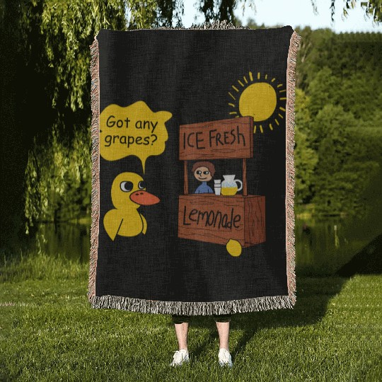 Duck song Got Any Grapes lemonade day hot Woven Blankets