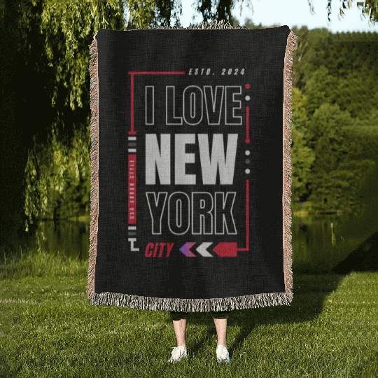 T ShirtI love new york Woven Blankets