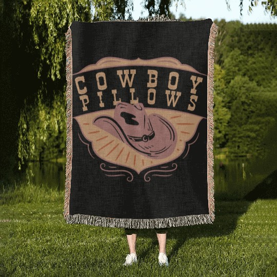 Cowboy Pillows Southern Girl Texas Lady Funny Woven Blankets