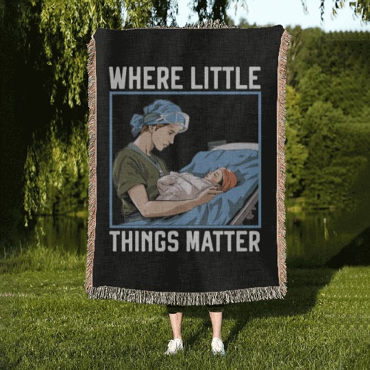 Registered Nurse Medical Medicine Neonatal Nurse Woven Blankets