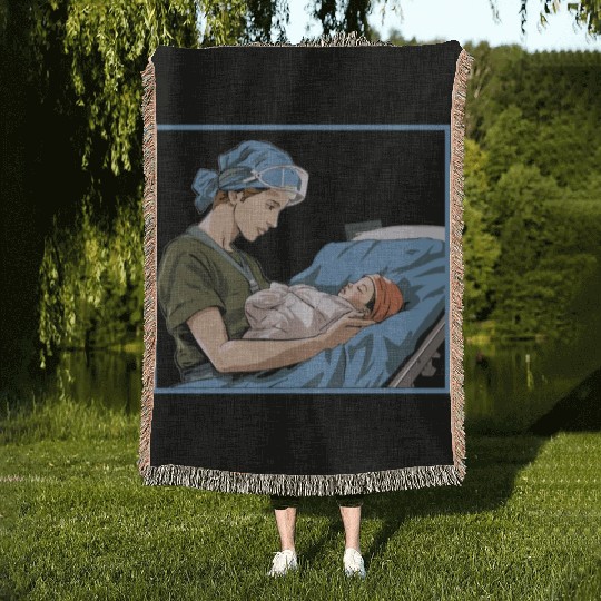Registered Nurse Medical Medicine Neonatal Nurse Woven Blankets