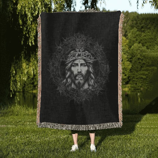 Jesus Christ the Redeemer Woven Blankets