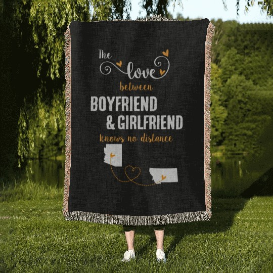 Love Between BF And GF Arizonna To Montana Gift Woven Blankets