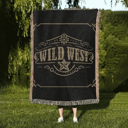 Wild West Frontier Adventure Woven Blankets