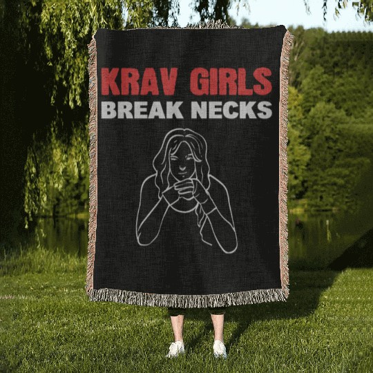 Break Necks Joker or Funny Athlete Gift Woven Blankets