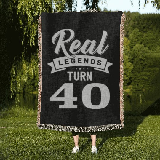 Real Legends Turn 40, 40th Birthday Woven Blankets