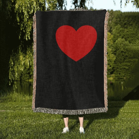I Love Me Red Heart Self Love Affirmation Woven Blankets