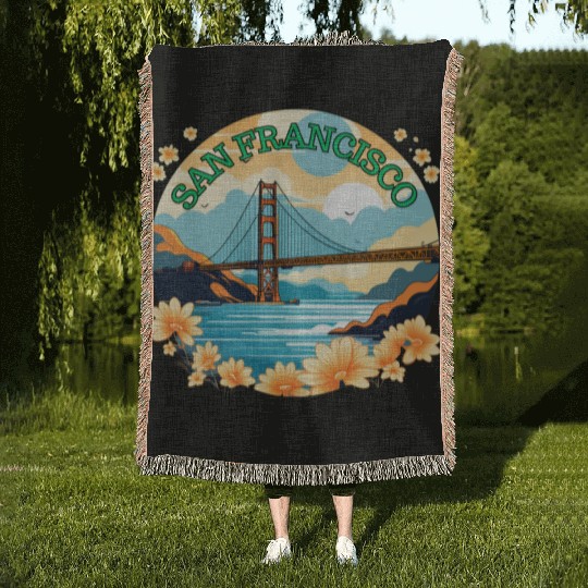 Golden Gate Bridge - San Francisco Woven Blankets