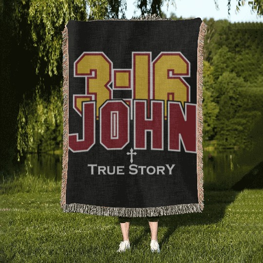 John 3:16 True Story Love Jesus Christian Woven Blankets