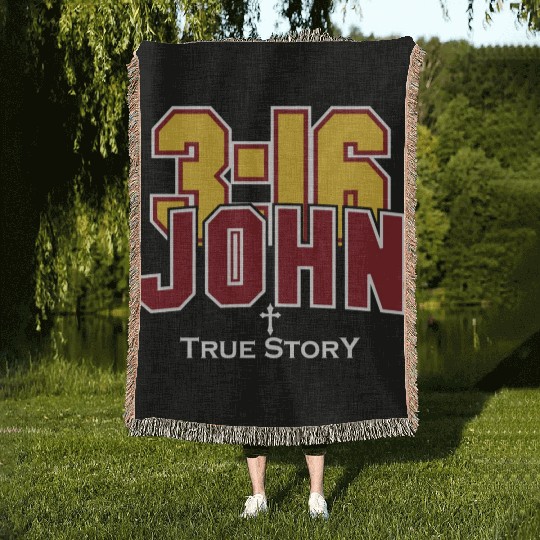 John 3:16 True Story Love Jesus Christian Woven Blankets