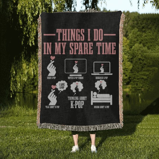 K-Pop Fan Gift Korean Pop Music Funny Woven Blankets