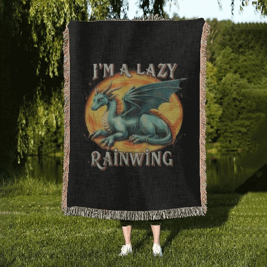 Chill Vibes Only: Lazy RainWing's Wings of Fire Woven Blankets