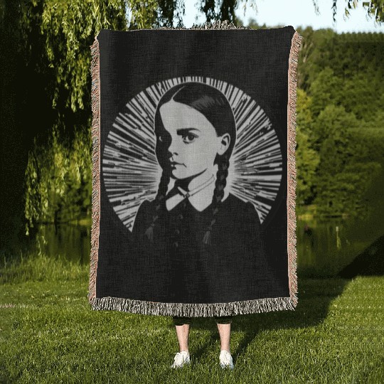 Wednesday Addams Woven Blankets