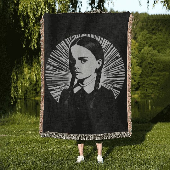 Wednesday Addams Woven Blankets